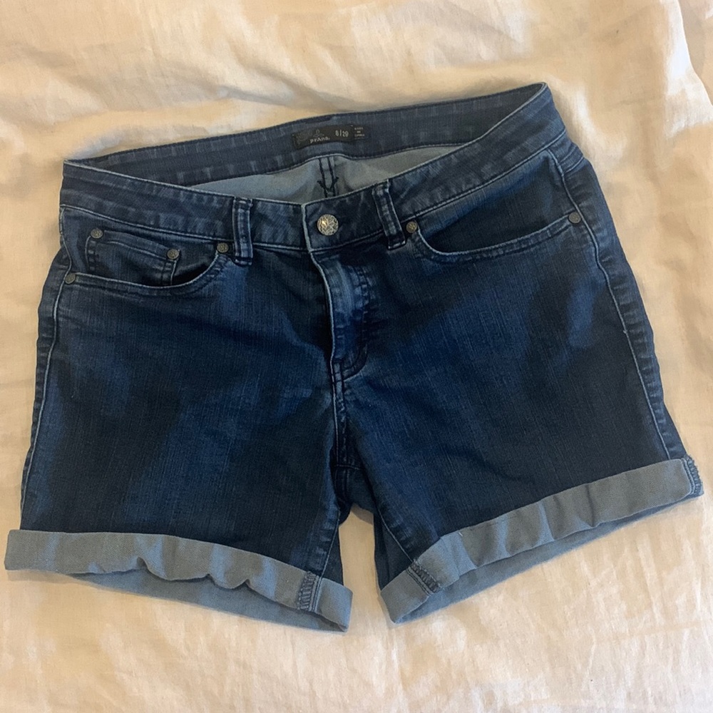 Prana stretch denim shorts